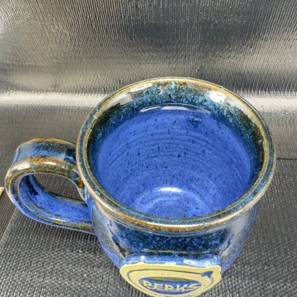 Sunset Hill Stoneware Pottery Mug Cup Wisconsin‎ Perks Of Frankfort Logo Mug Cup
